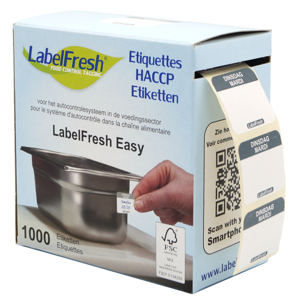 labelfresh easy etiketten 30x25mm. - dinsdag