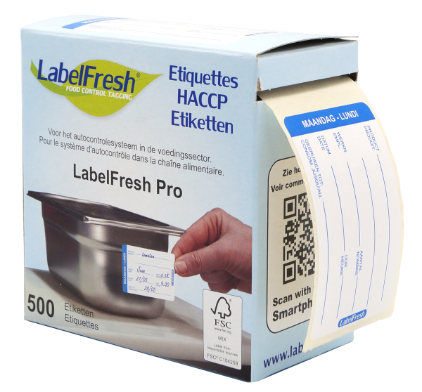 Labelfresh Pro HACCP Etiketten 70x45mm Maandag